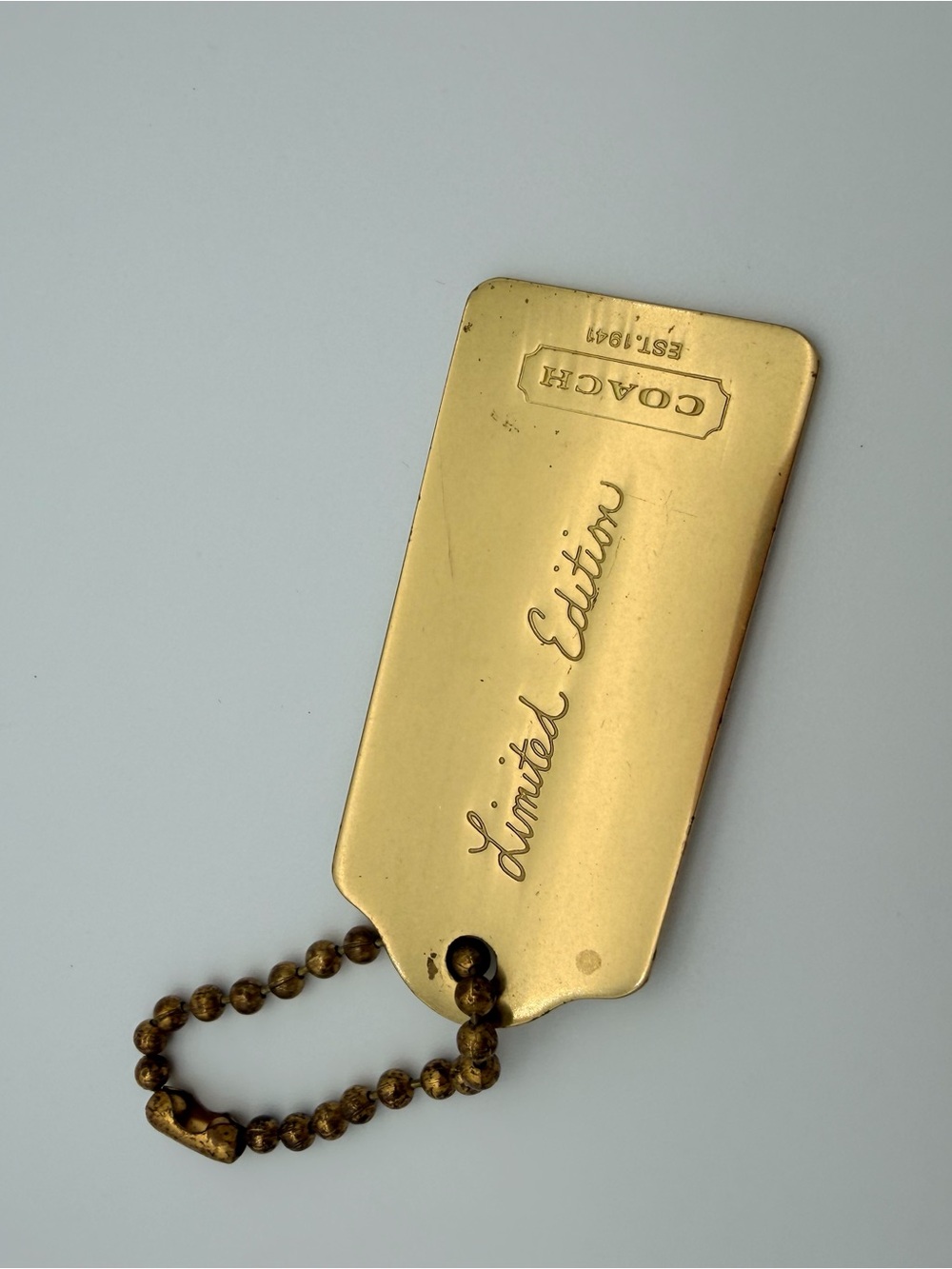 COACH Vintage Brass Hangtag with Limited Edition on back - Picture 5 of 5